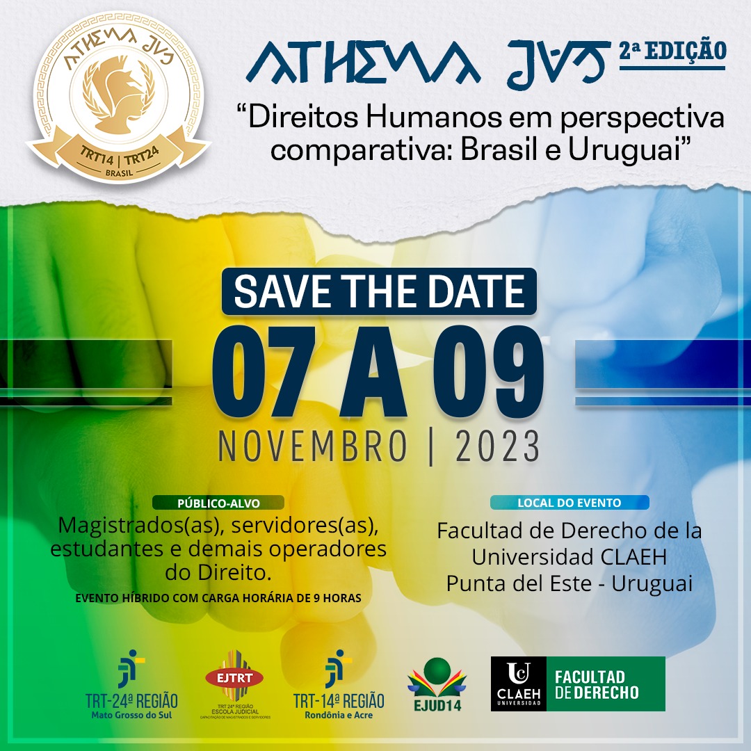 A arte gráfica traz as informações sobre o evento