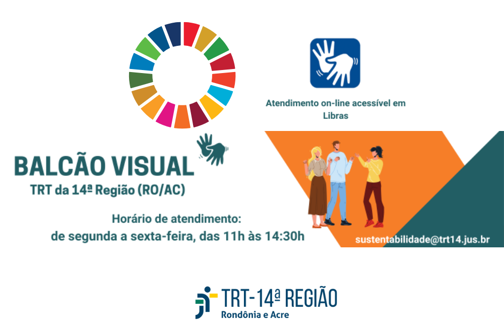 balcão visual disponível no TRT-14