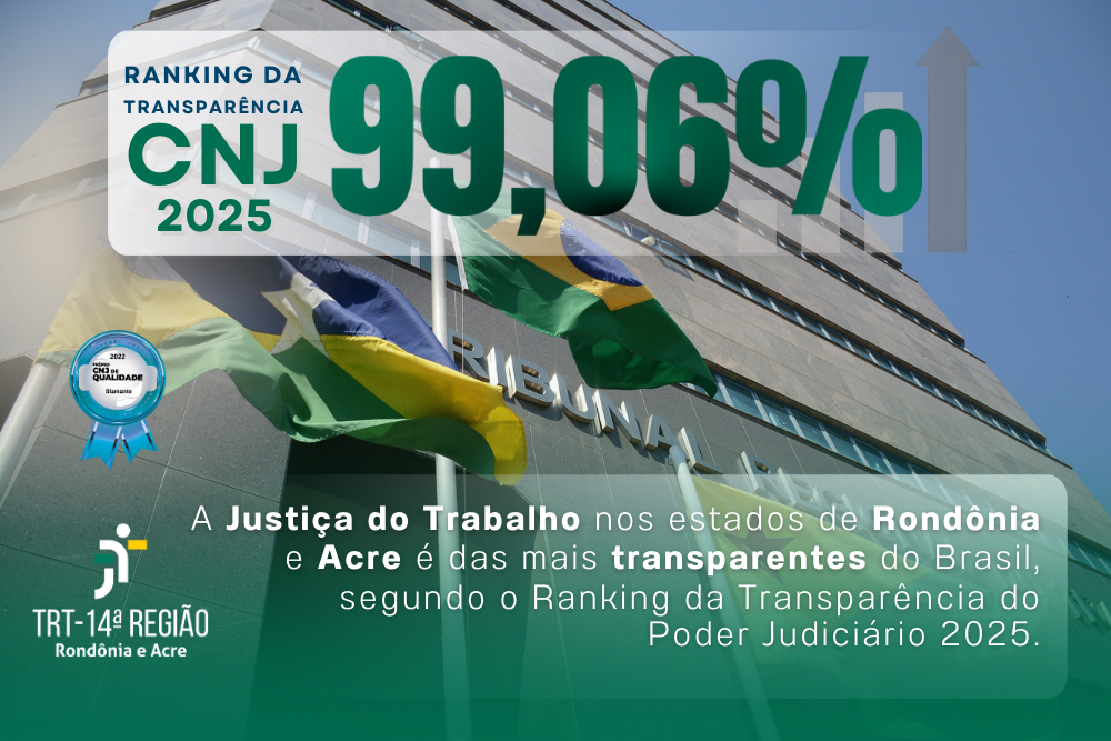  TRT-14 (RO/AC) é destaque nacional em transparência no Judiciário