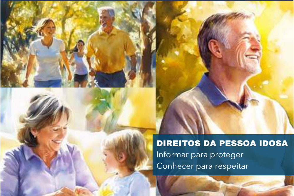 Arte da cartilha da Pessoa Idosa