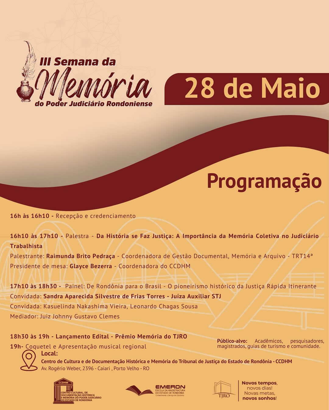 TRT-14 participa da III Semana da Memória do Poder Judiciário Rondoniense