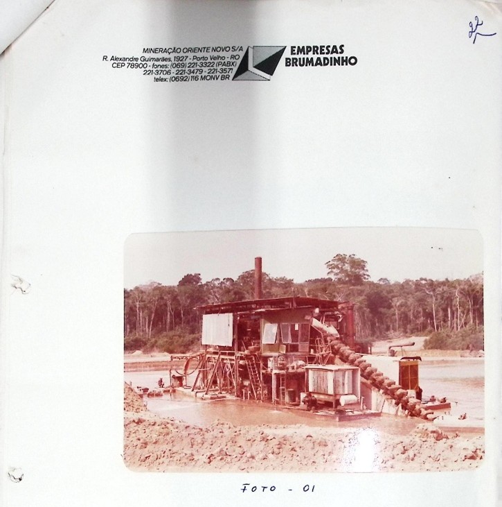 Foto 01 anexada ao processo nº 1901/1984 para explicar a demissão por justa causa ocasionada por suposto acidente provocado pelo reclamante