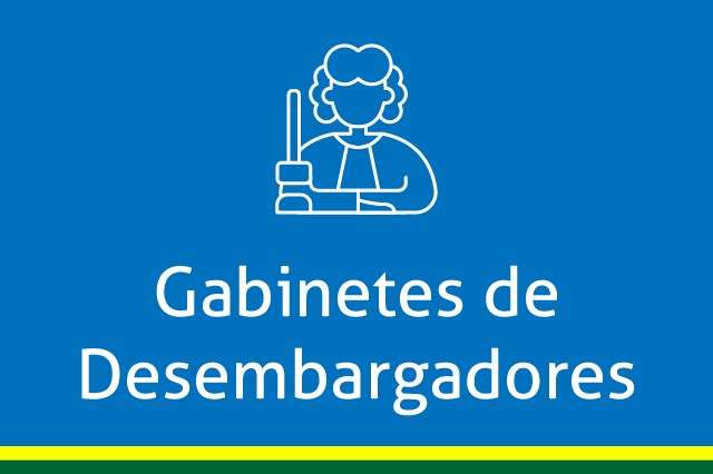 Ícone em linhas brancas de um juiz com um martelo em um fundo azul